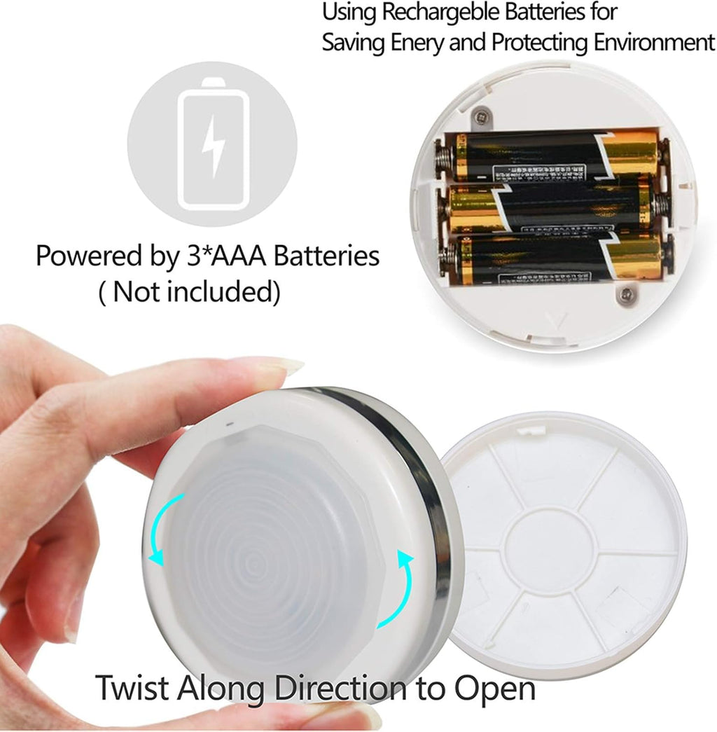 Battery Operated Puck Lights with Remote, Wireless Led under Cupboard Light with Remote Control, under Cabinet Lighting, Stair Closet Lights (Natural White/White)