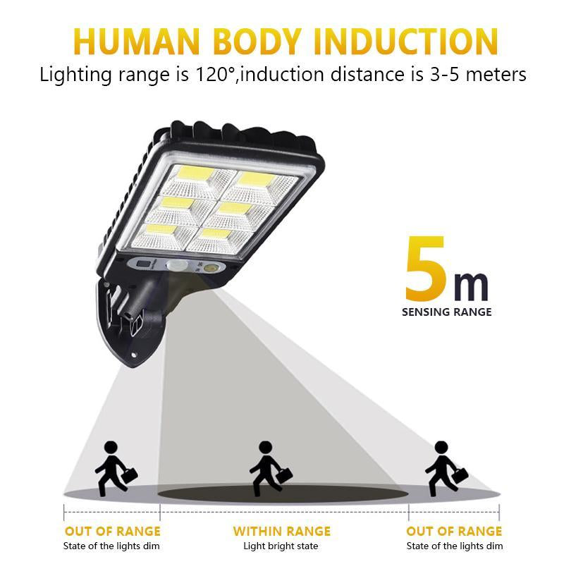 4 Pack 3 Modes Solar Flood Light Outdoor, Super Bright Dusk-To-Dawn LED Security Lamp with Motion Sensor & Remote, IP65 Waterproof for Outdoor Garden,Street ,Yard,Fall Porch Decor Street Lamp